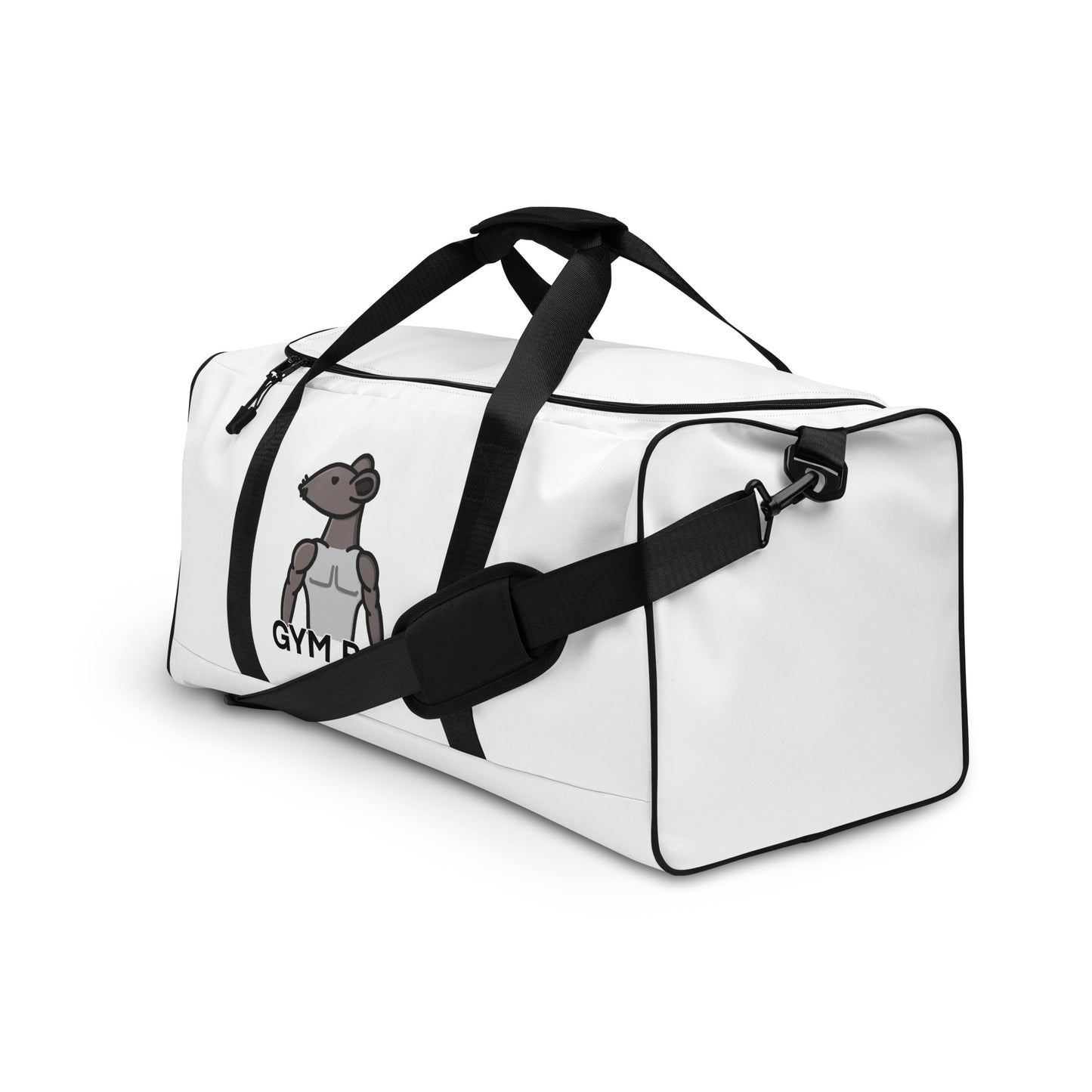 “Gym Rat” Basic White Duffle bag