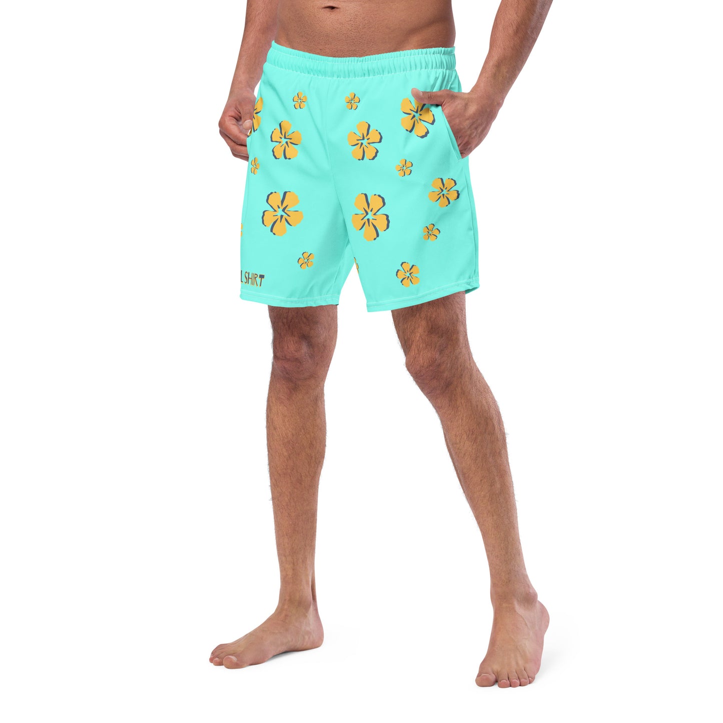 Men's floral swim trunks