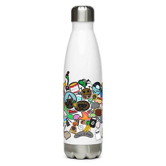 “Sticker Splosion” Stainless steel water bottle
