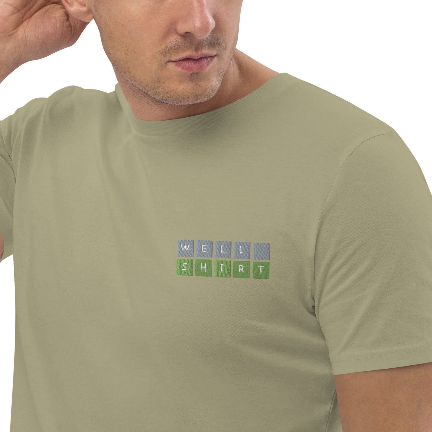 Word Game Embroidered Unisex organic cotton t-shirt