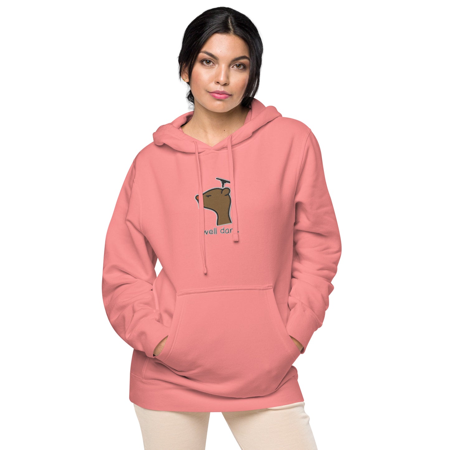 ‘Well Dam” Unisex pigment-dyed hoodie